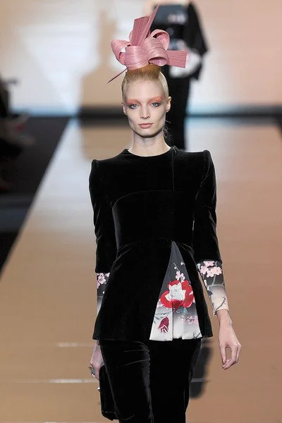 Armani Privé Cherry Blossom Velvet Top