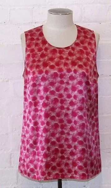 Hugo Boss Pink Printed Sleeveless Blouse