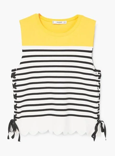 Mango Tulipa Striped Knit Top