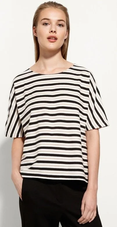 Massimo Dutti Striped Short Sleeve Top