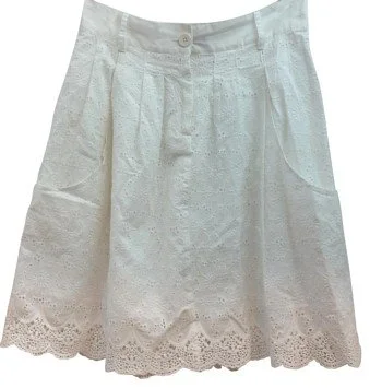 Adolfo Dominguez Eyelet Hem Skirt
