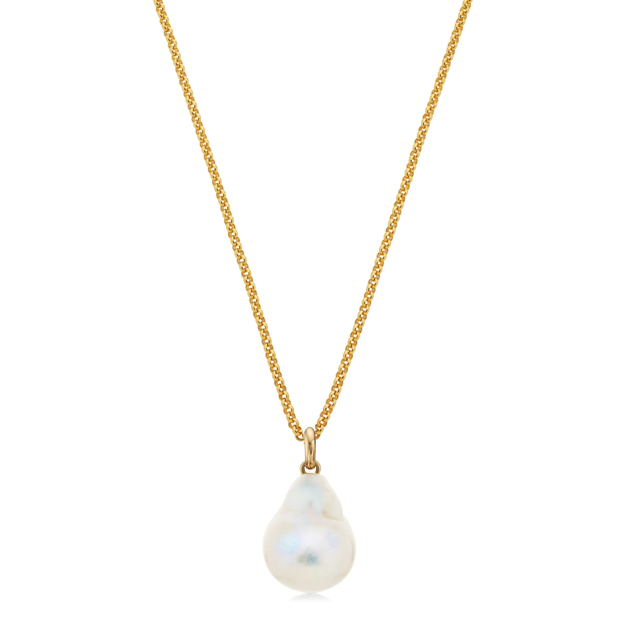 Monica Vinader Vintage Pearl Chain Necklace