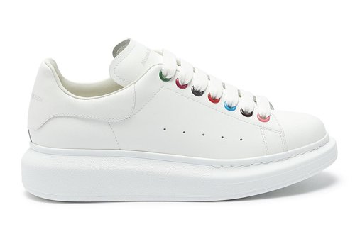 Alexander McQueen Larry Oversized Sneakers in White Rainbow UFO No More