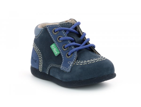 Kickers Babystan Zip Boots in Navy Tricolor