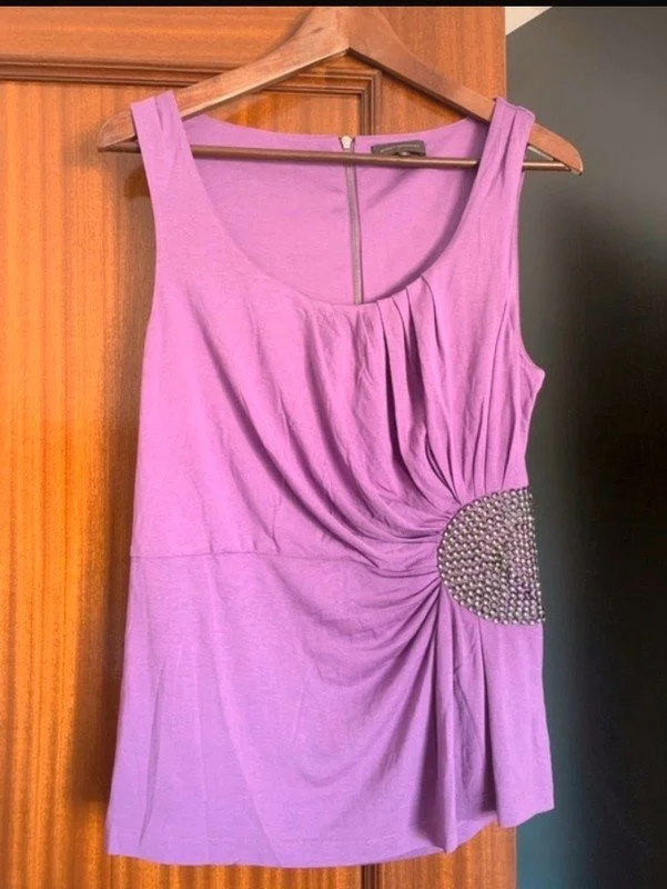 Adolfo Dominguez Embellished Sleeveless Top