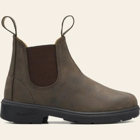 Blundstone Kids Chelsea Boots in Rustic Brown
