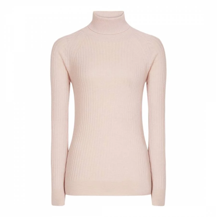 Reiss Opal Turtleneck Wool-Blend Jumper in Pink