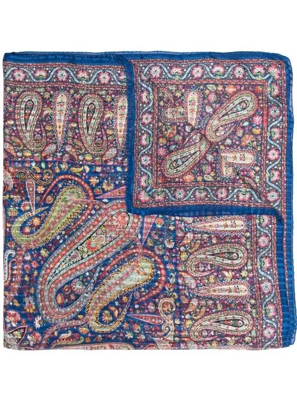 Etro Paisley-Print Silk Scarf