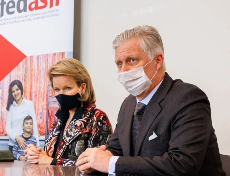 King Philippe and Queen Mathilde meet Ukrainian refugees