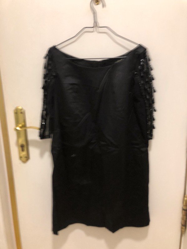 Lydia Delgado Embellished Sleeves Dress