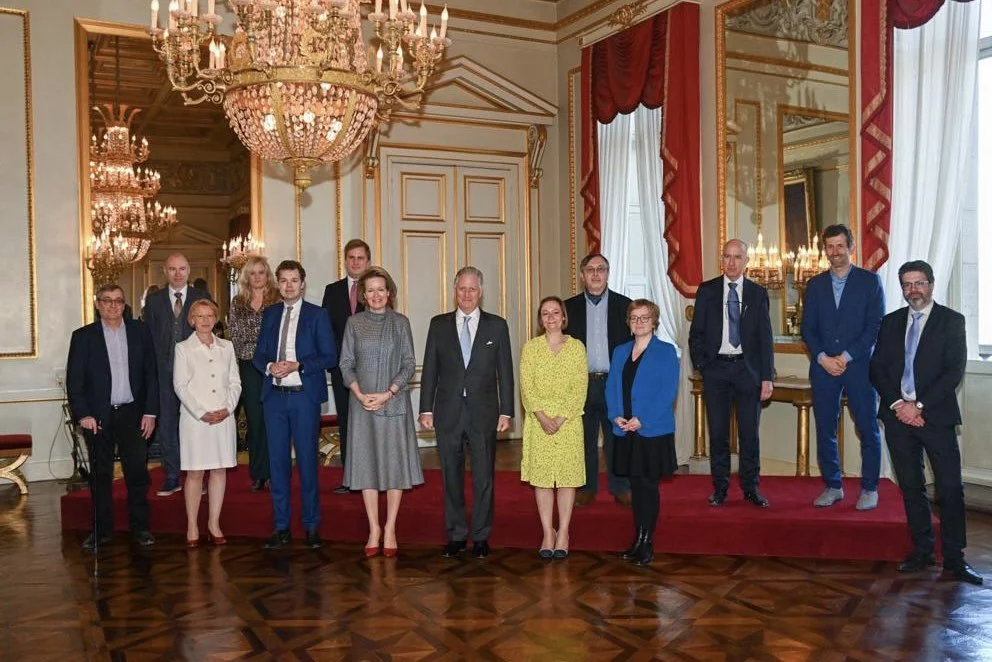 King Philippe and Queen Mathilde meet Covid-19 Crisis Strategy Expert Group