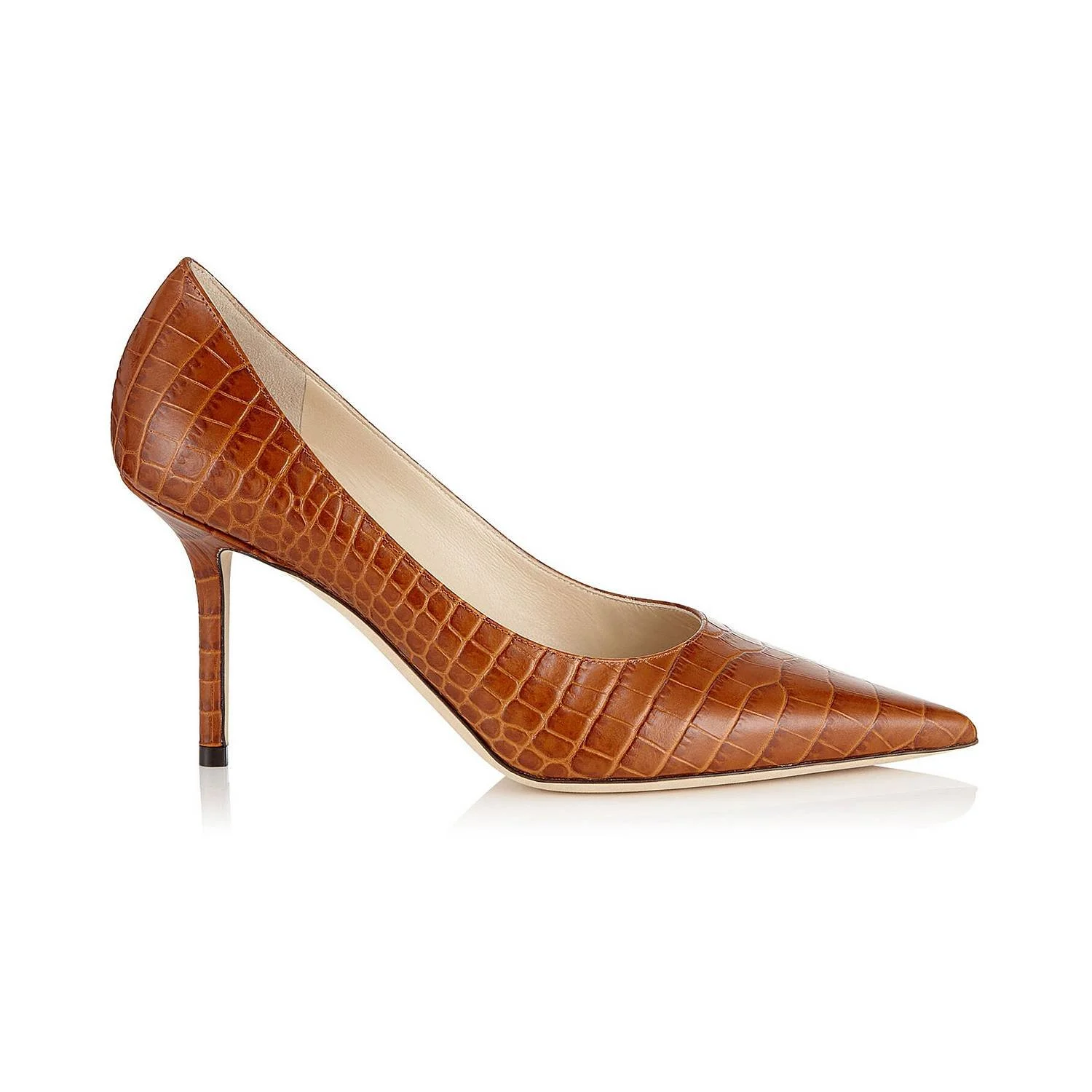 Jimmy Choo Love 85 Pumps in Brown Croc Embossed