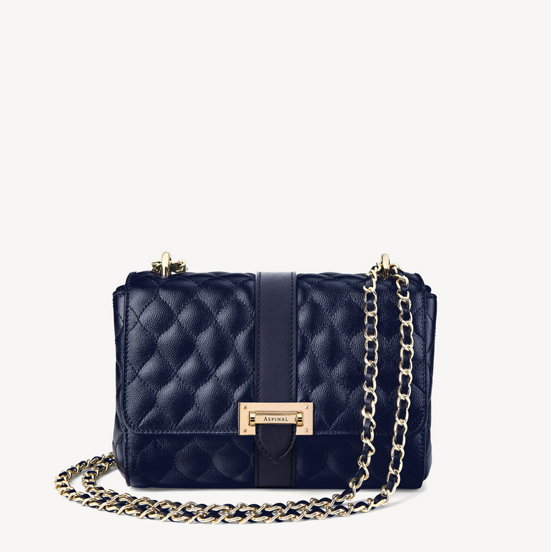 Aspinal of London Lottie Bag in Navy Quilted Kaviar.png