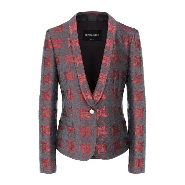 Giorgio Armani Metallic Houndstooth Blazer