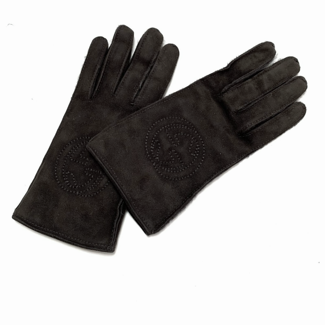 Gucci Wool and Leather Gloves