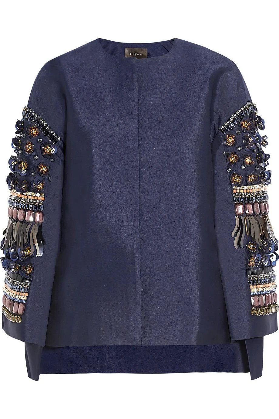 Biyan Kimbra Embellished Shantung Jacket