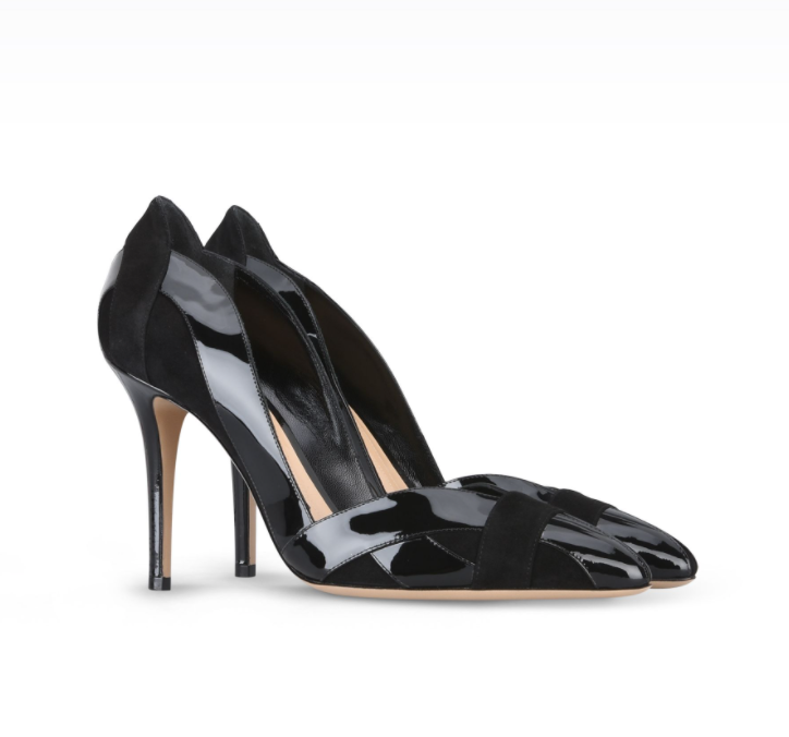 Giorgio Armani Scalloped High Heel Pumps in Fuchsia