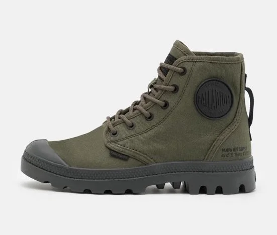 Palladium Pampa Hi HTG Supply Boots in Olive Night