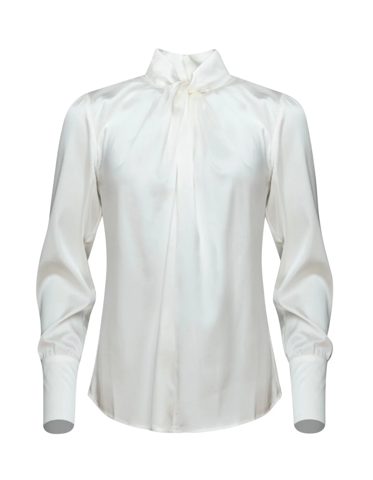 Vesna W Denni Twist Blouse in Ivory Silk