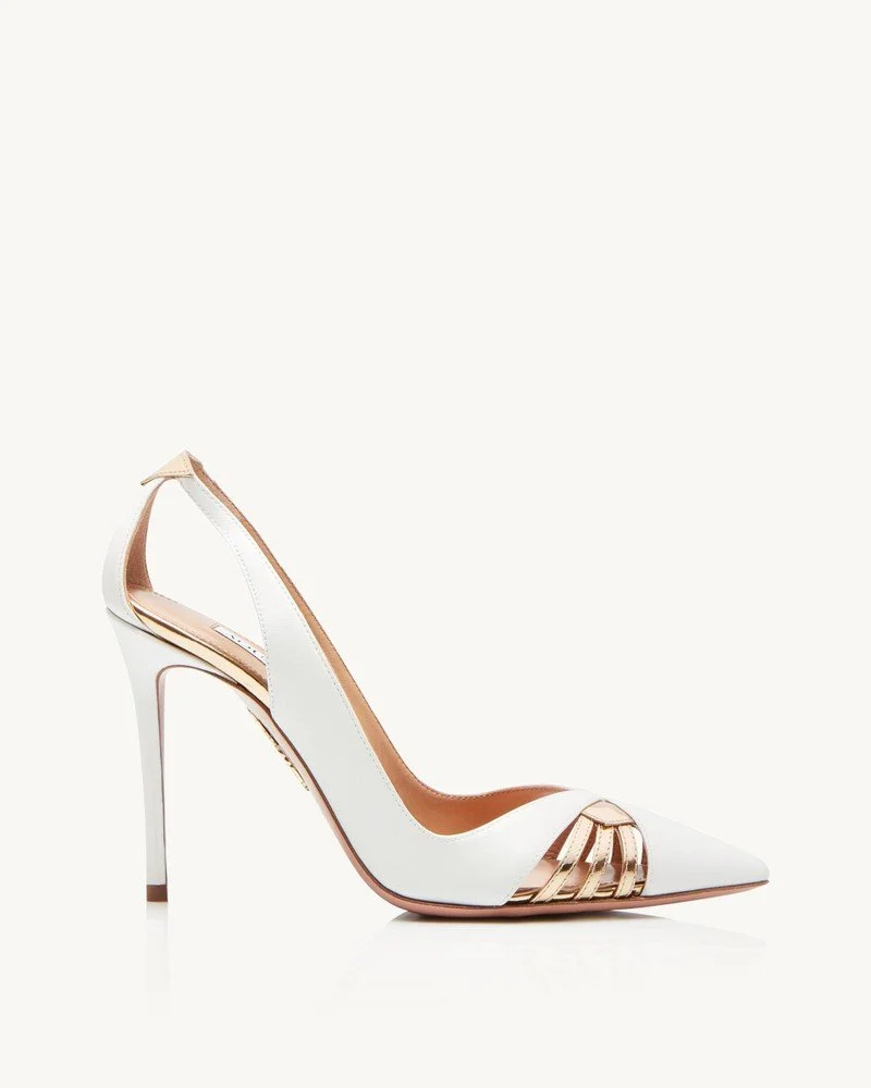 Aquazzura Cece 105 Pumps in White