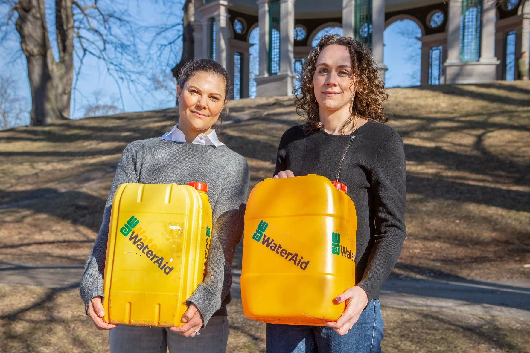 Crown Princess Victoria, Princess Estelle, and Prince Oscar meet Wateraid for World Water Day
