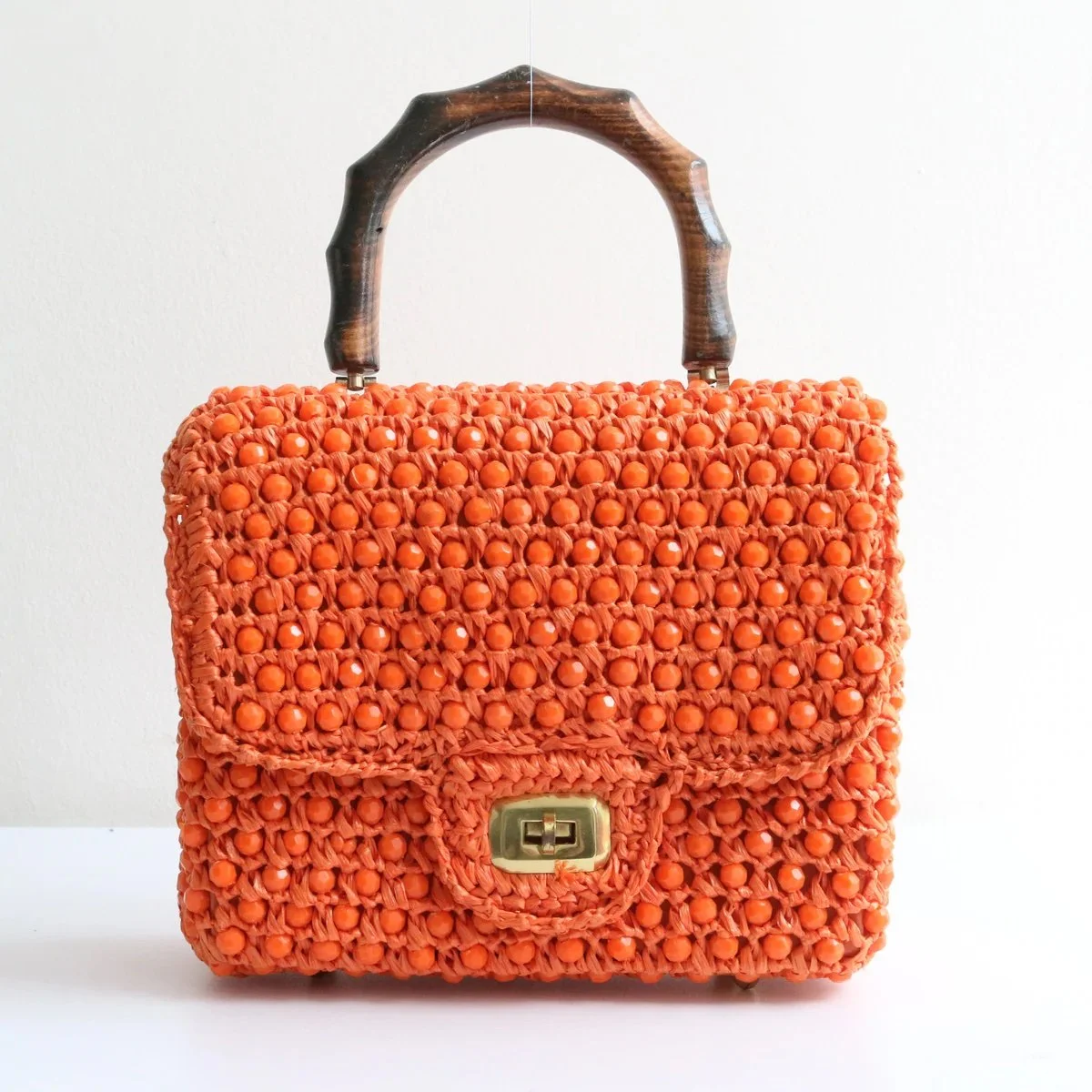 Wayne Taylor Vintage 1960’s Raffia Beaded Bag