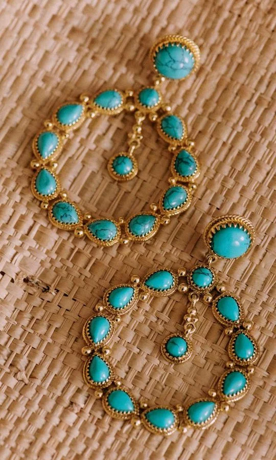 Sézane Taylor Earrings in Turquoise