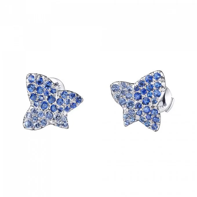 Mauboussin Tu Es La Sublime Fleur De Ma Vie Earrings in White Gold & Sapphire
