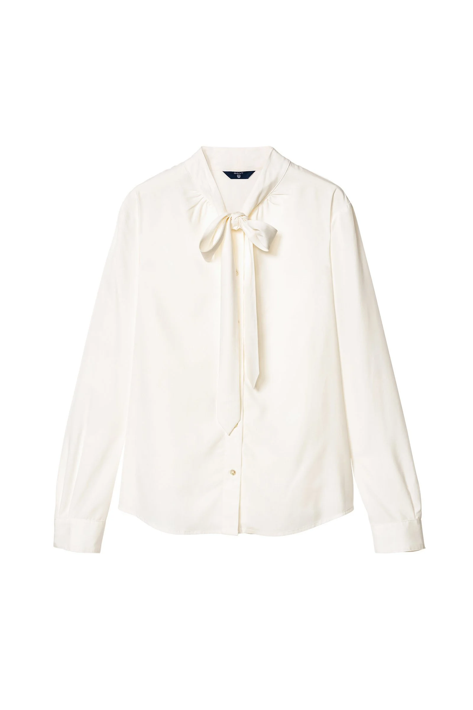Gant Peached Bow Blouse in White