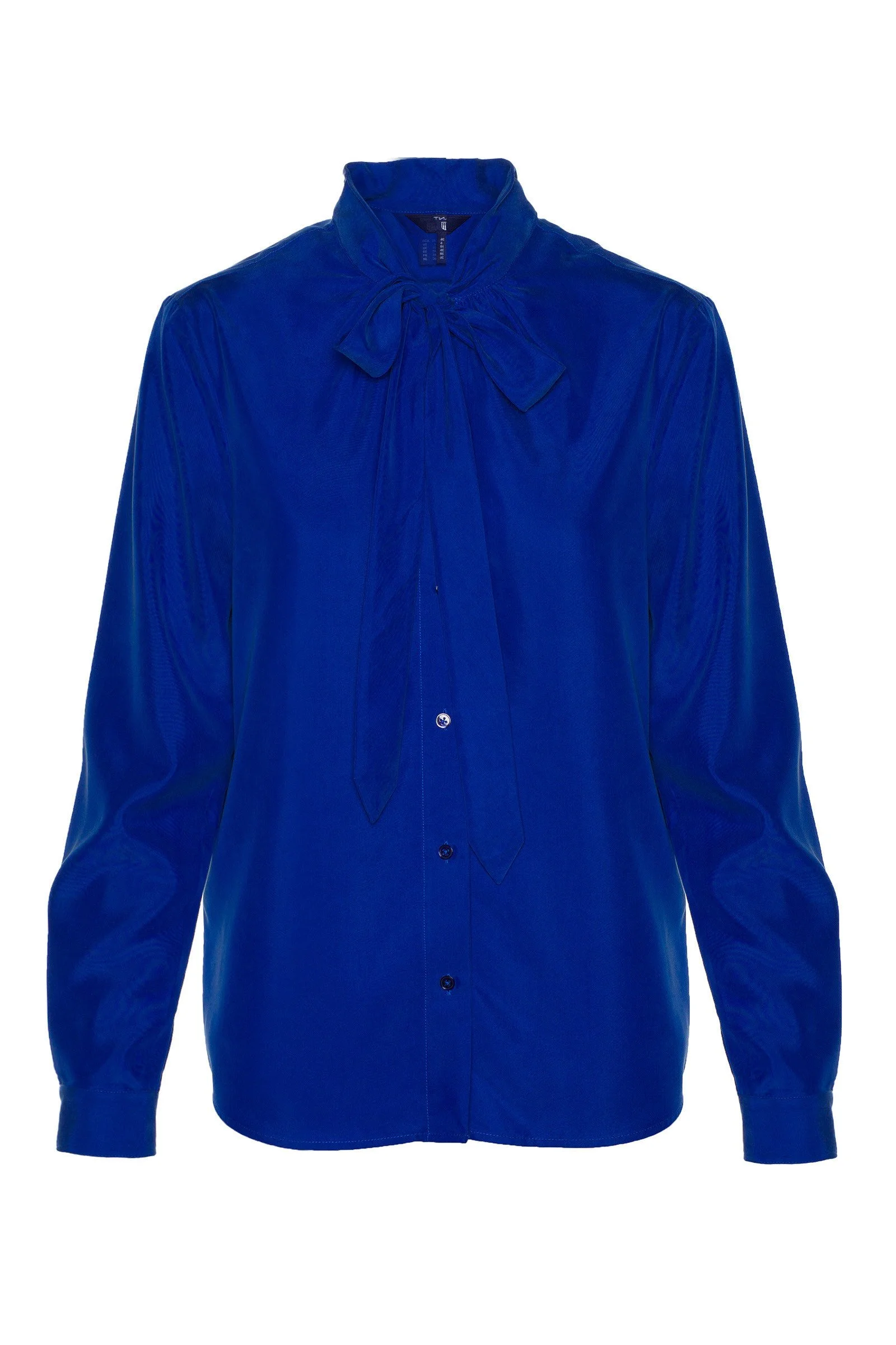 Gant Peached Bow Blouse in Navy