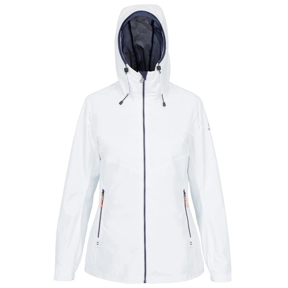 Decathlon Tribord 100 Waterproof Sailing Jacket in Snowy White