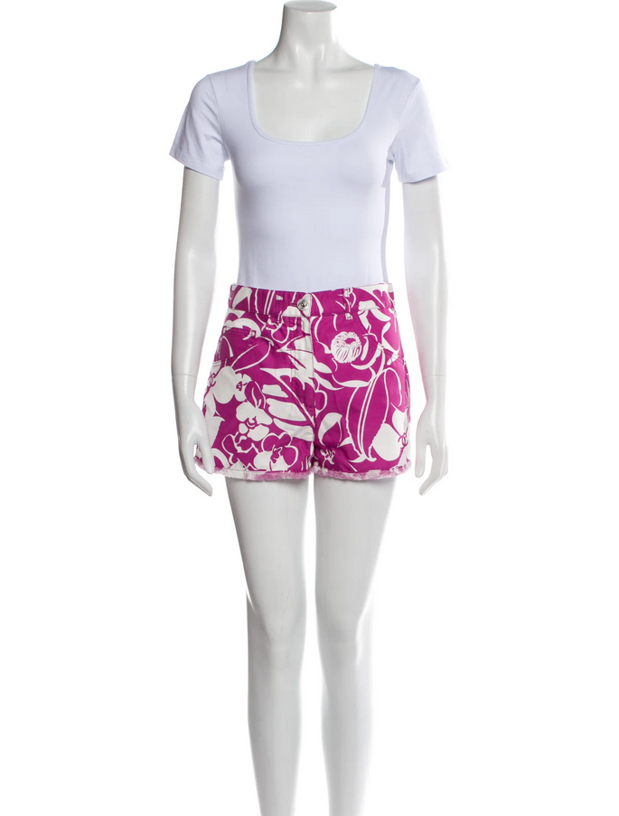 Chanel Printed Shorts in PinkWhite.png