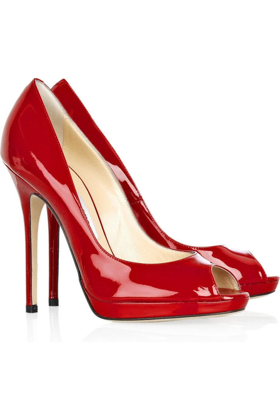 Jimmy Choo Quiet Pumps in Crimson Patent-Leather