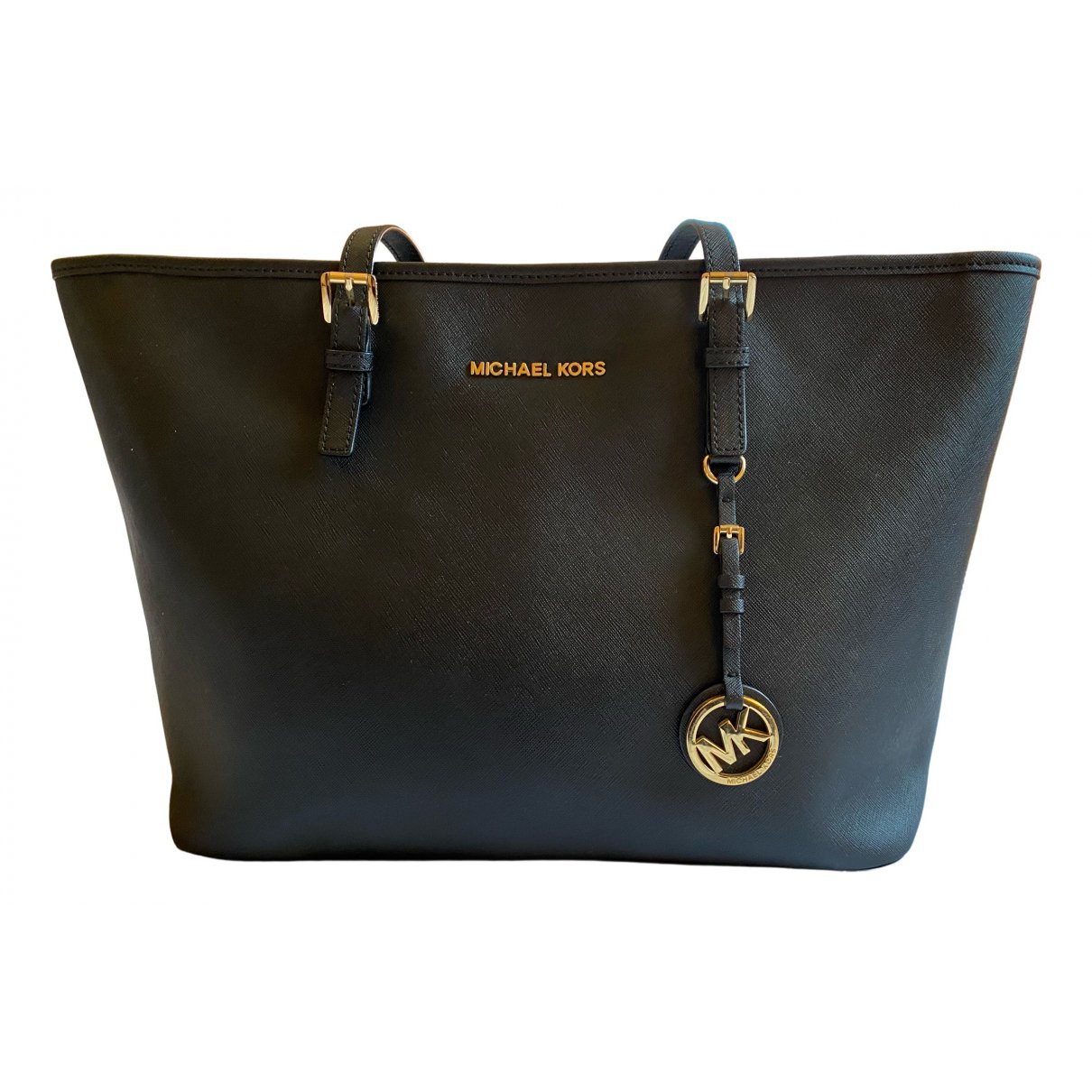 Michael Kors Jet Set Travel Tote in Black Leather — UFO No More