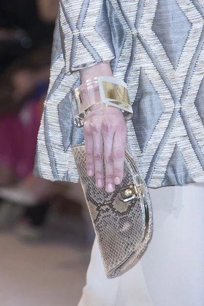 Armani Privé Evening Clutch in Grey Lizard