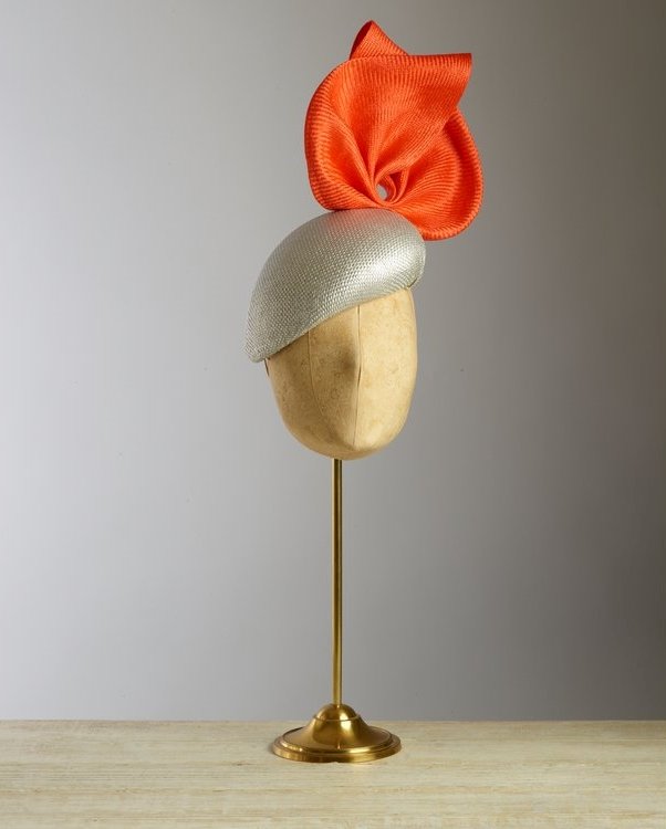 Camilla Rose Millinery Gala Hat in SilverOrange.jpg