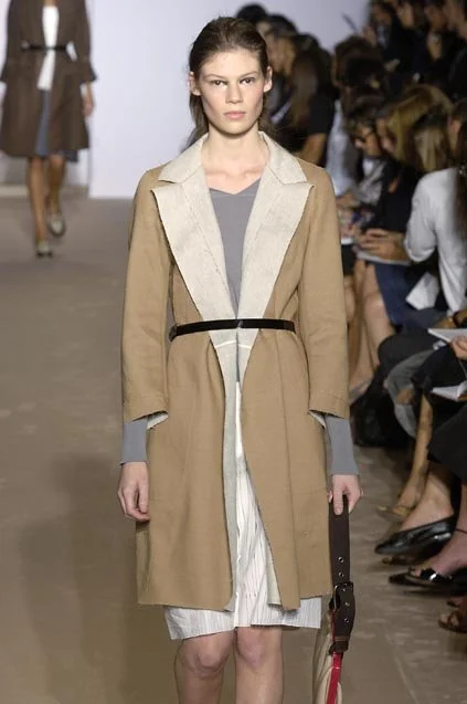 Marni Frayed Edges Coat in Navy