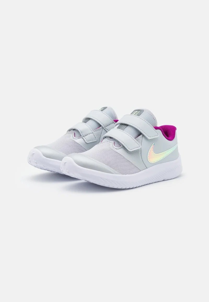Nike Star Runner Velcro Shoes in Pure Platinum/Multicolor/Barely Plum/White — UFO No More