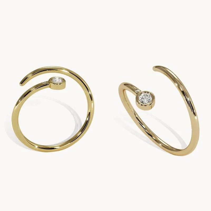 Shiffon Duet Pinky Rings