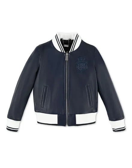 Billionaire Leather Crest Bomber