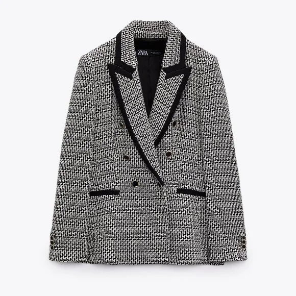 Zara Oversized Check Blazer