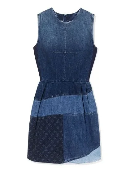Louis Vuitton Denim Patchwork Dress