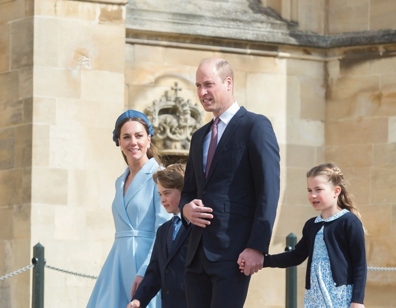 Members of the British Royal Family attend Easter Service