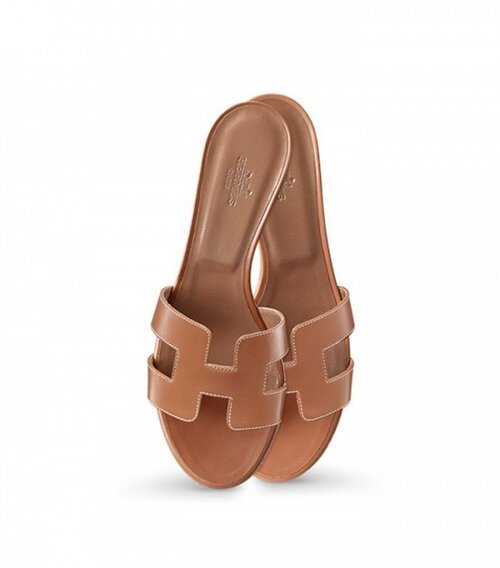 Hermes Oran Sandals in Tan Leather.jpeg