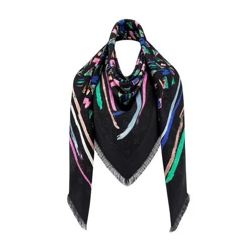Louis Vuitton Splash Stroke LV Shawl in Navy
