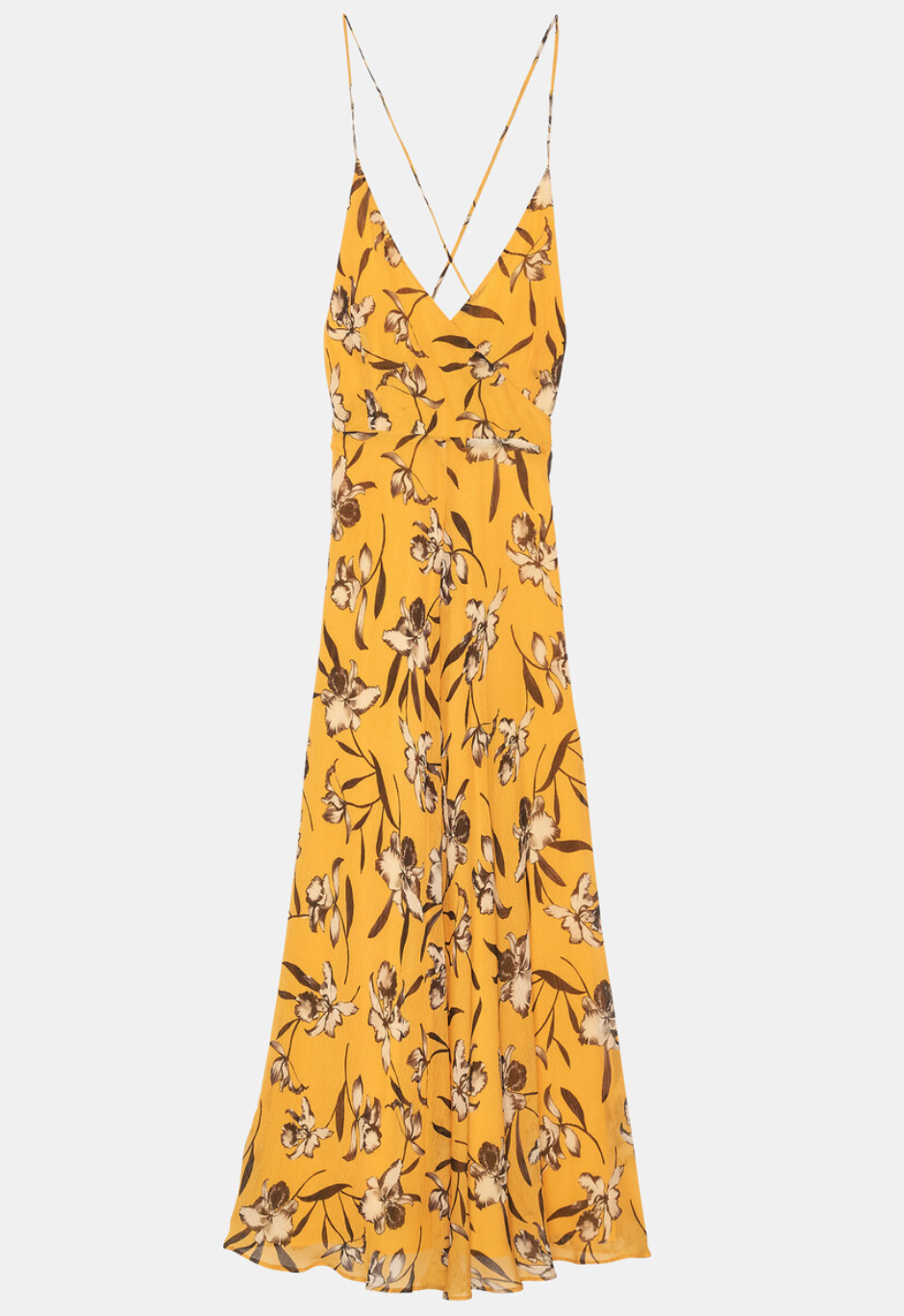 tara jarmon orange dress Tara Jarmon Midi Dress Womens 38 Small Orange Short Sleeve Floral V-Neck Belted