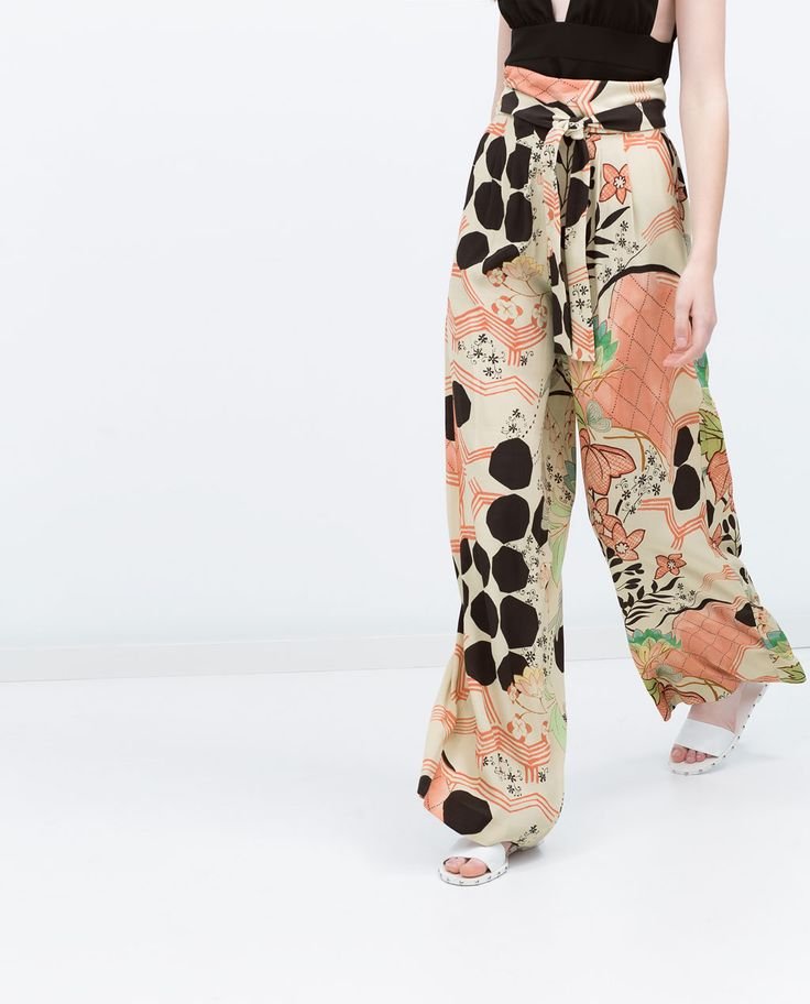 Zara | Tops | Zara Bnwt Belted Floral Print Pants Draped Top 2pc Coord Set  | Poshmark