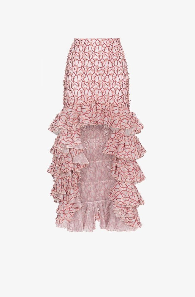 Giambattista Valli Floral Ruffle Asymmetric Skirt.jpg