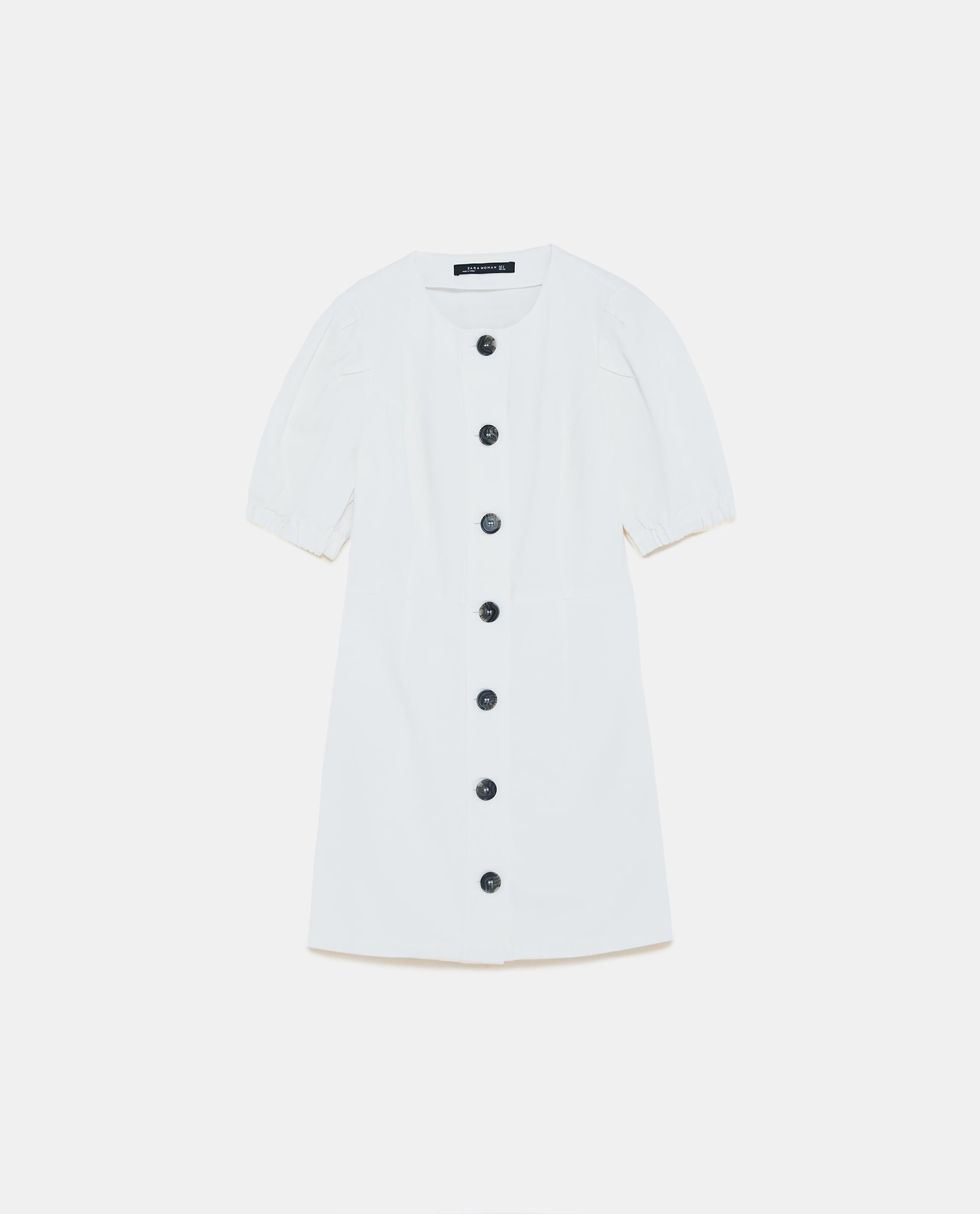 Zara Puff Sleeve Dress in White.jpg