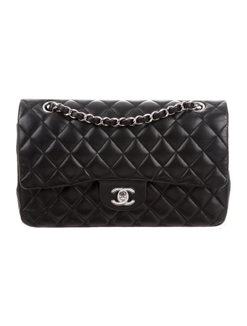 Chanel Classic Jumbo Double Flap Bag in Black & Silver — UFO No More